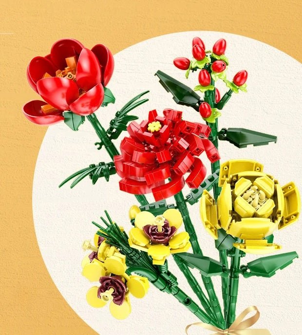 Colorful Flower Building Kit with Snowdrop Blossoms