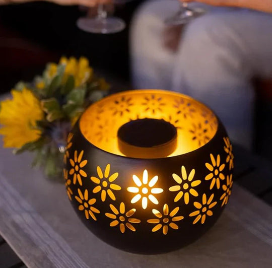 Aromatic Floral Candle Light with Aroma Diffuser