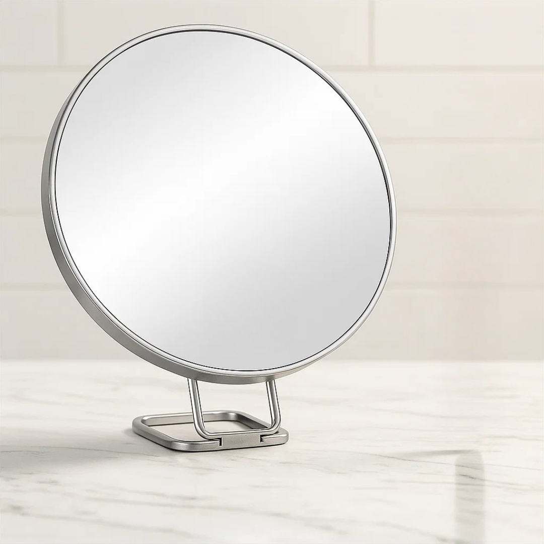 Compact LED Makeup Mirror with Adjustable Stand