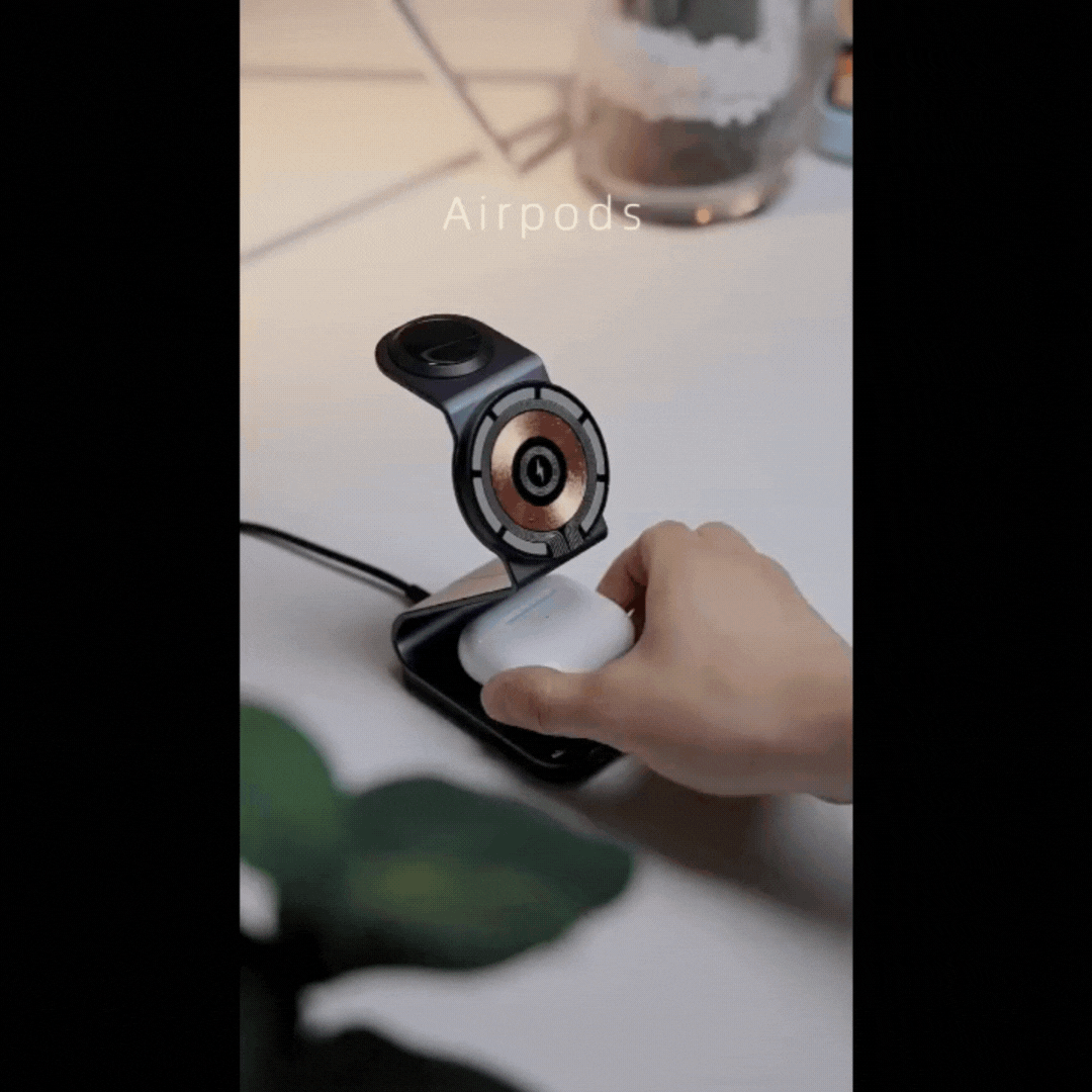 Compact 3-in-1 Wireless Charging Pad