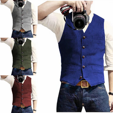 Trendy Men's Wool Vest
