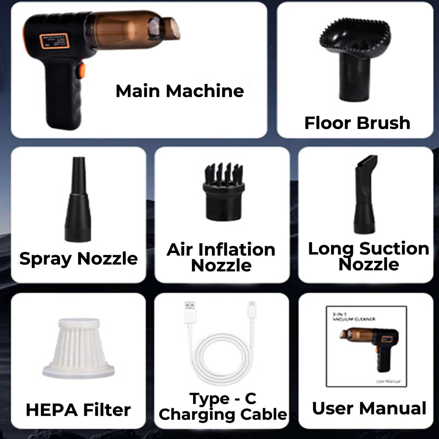 Portable Auto Vacuum Cleaner