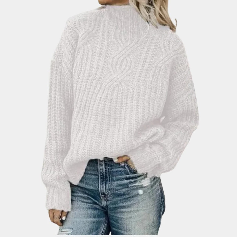 Cozy Cable Knit Ladies Sweater