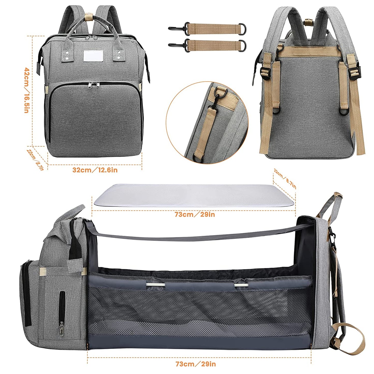 Practical Multipurpose Baby Diaper Bag
