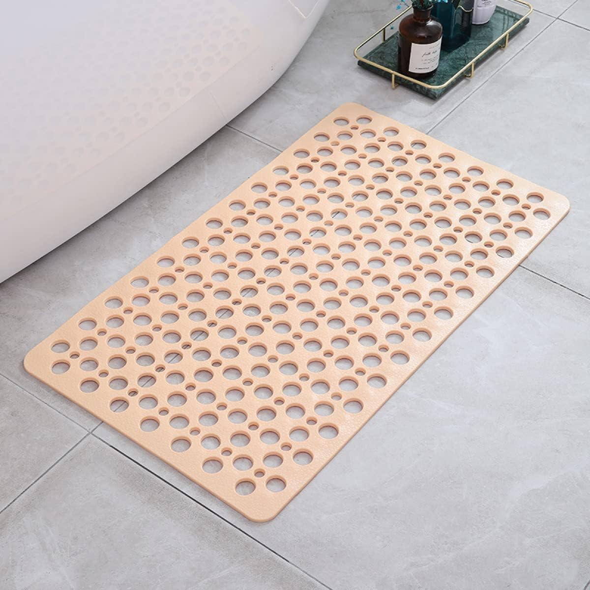 Anti-Slip Shower Mat with Suction Cups and Fast Dry Design