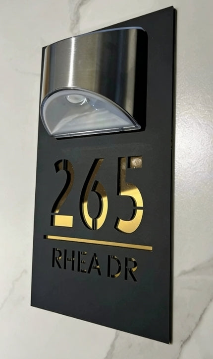Bright LED House Number Sign