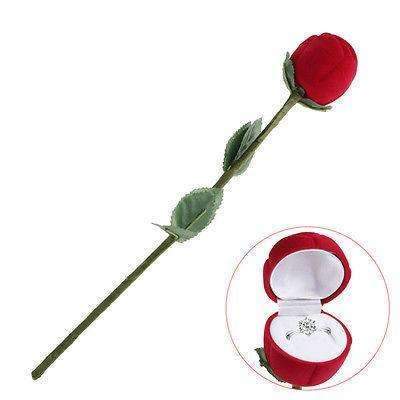 Beautiful Rose Wooden Jewelry Case Gift