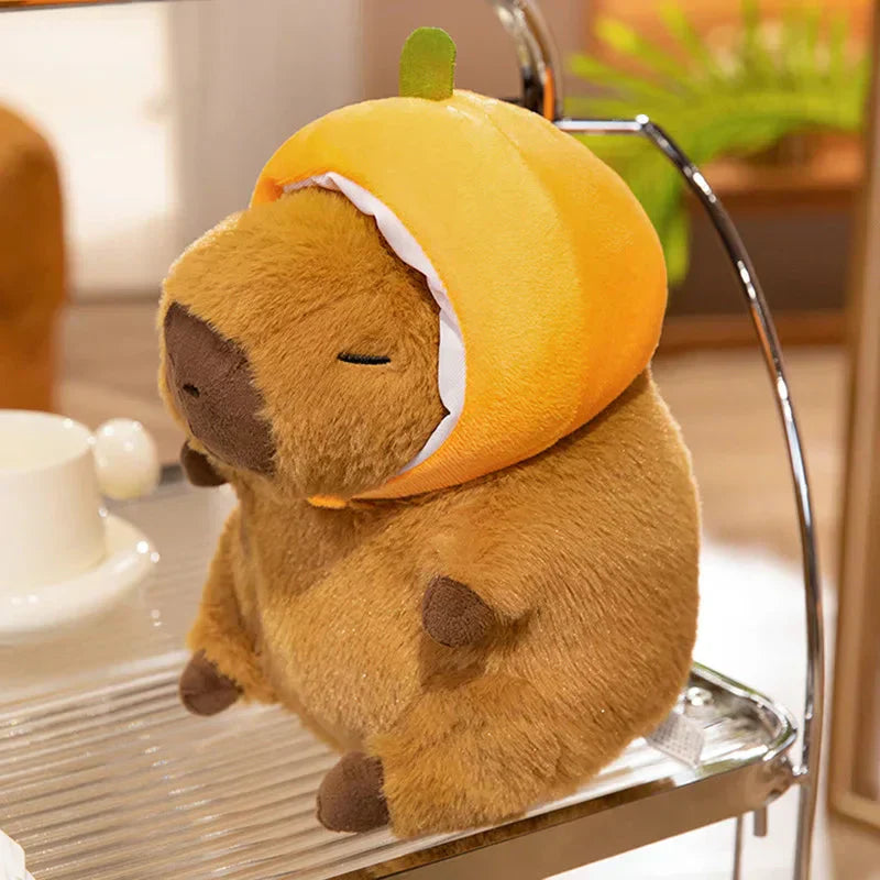 Cute Plush Capybara Toy with Adorable Hat