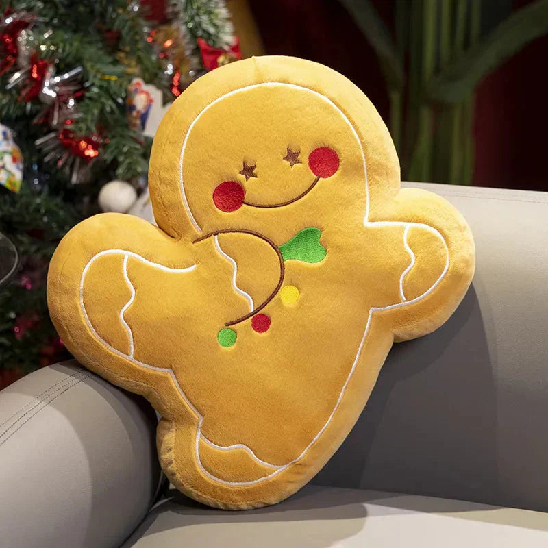 Adorable Holiday Snowman Gingerbread Plush Toys