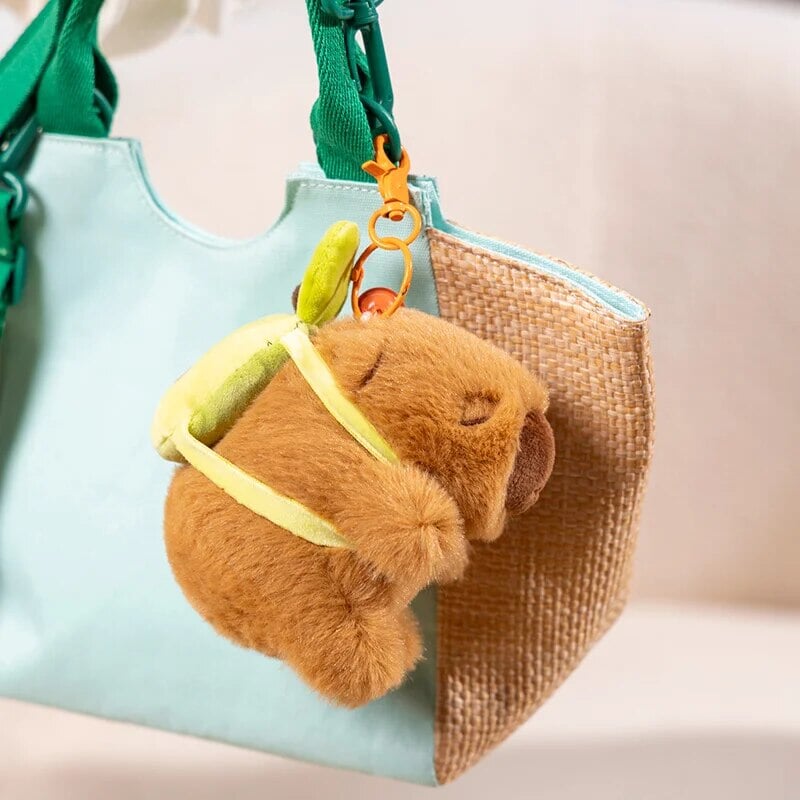 Cute Capybara Mini Avocado Backpack Toy