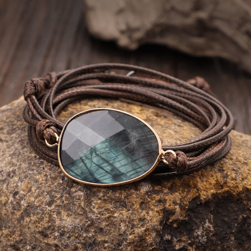 Sparkling Stone Cord Wristband