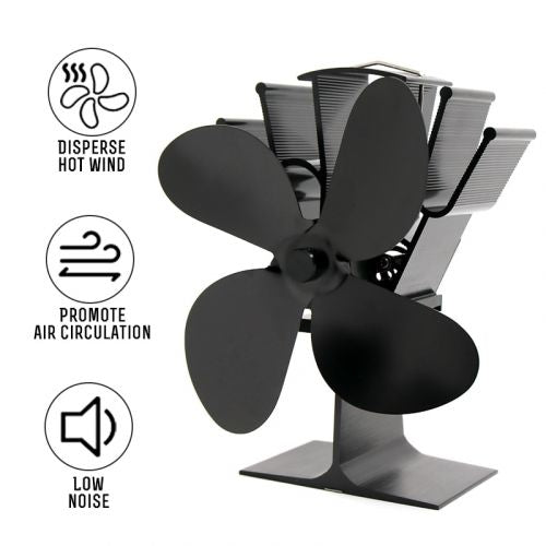 Efficient Heat Powered Fireplace Fan