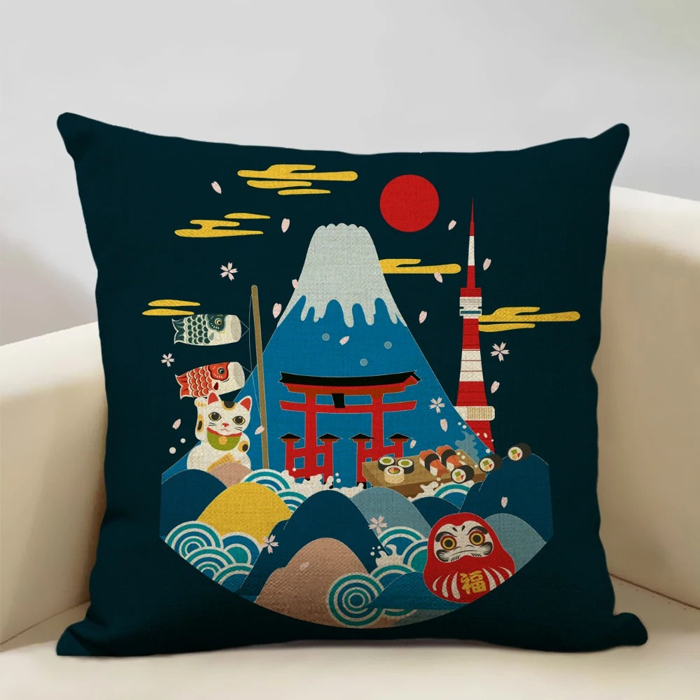 Beautiful Mount Fuji Decorative Pillow Cover