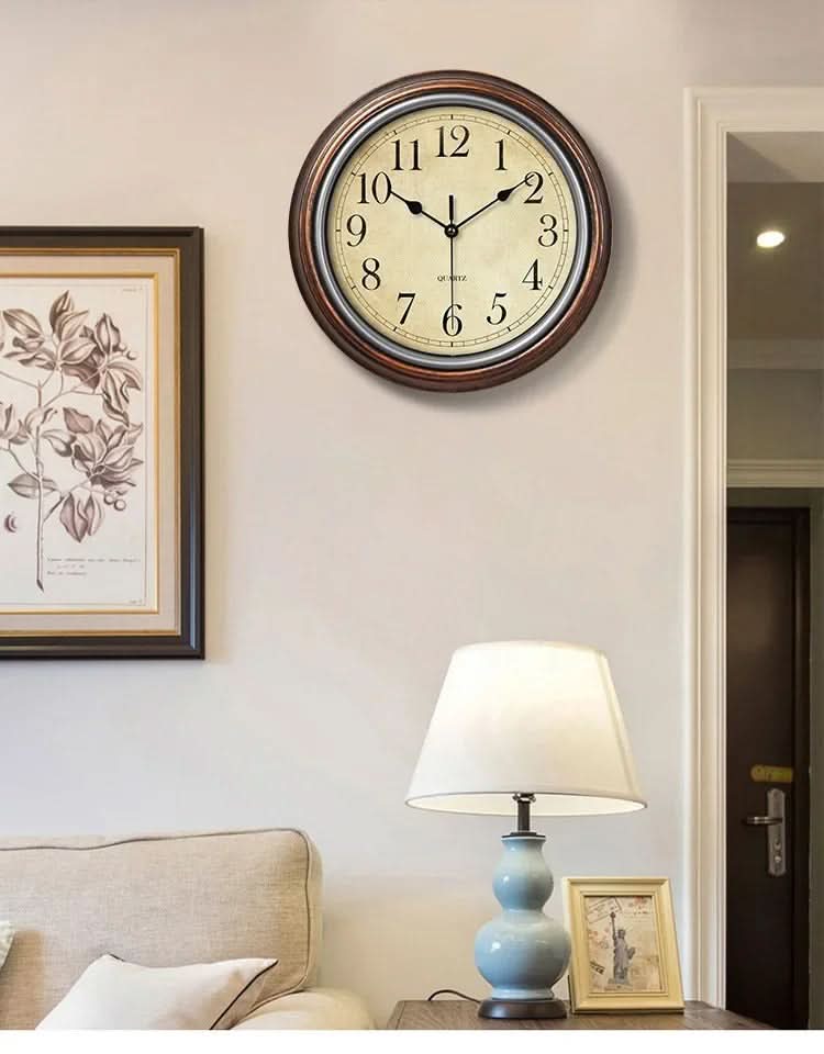 Quiet Traditional Wall Clock for Home or Office
