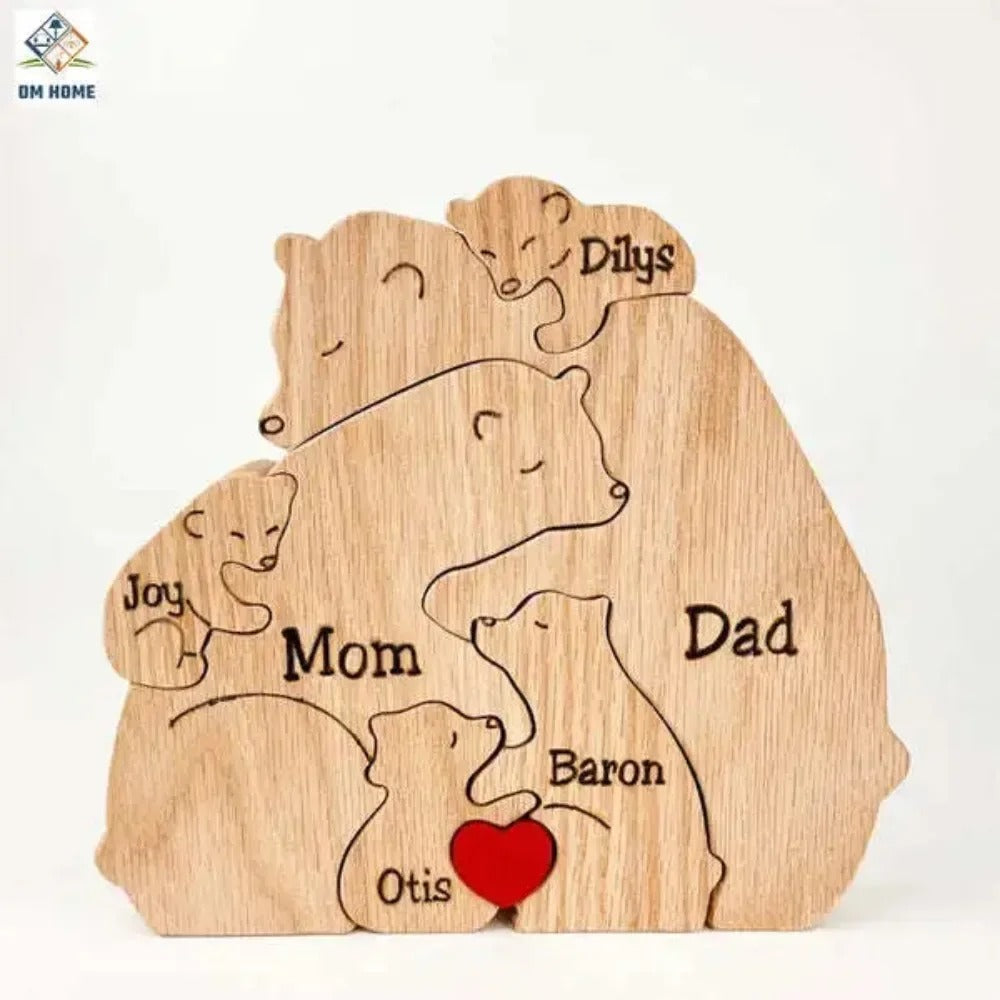 Customised Teddy Bear Family Figurine