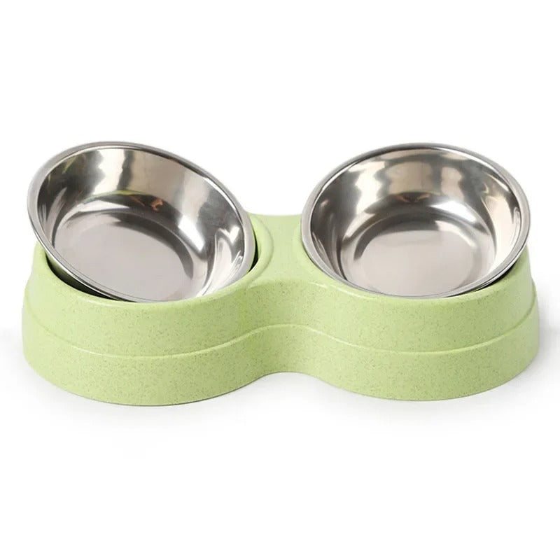 Double Stainless Steel Pet Food Bowls