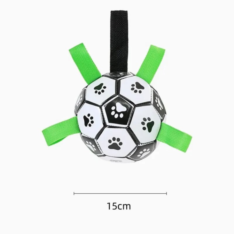 Durable Dog Ball Toy with Rope Handles