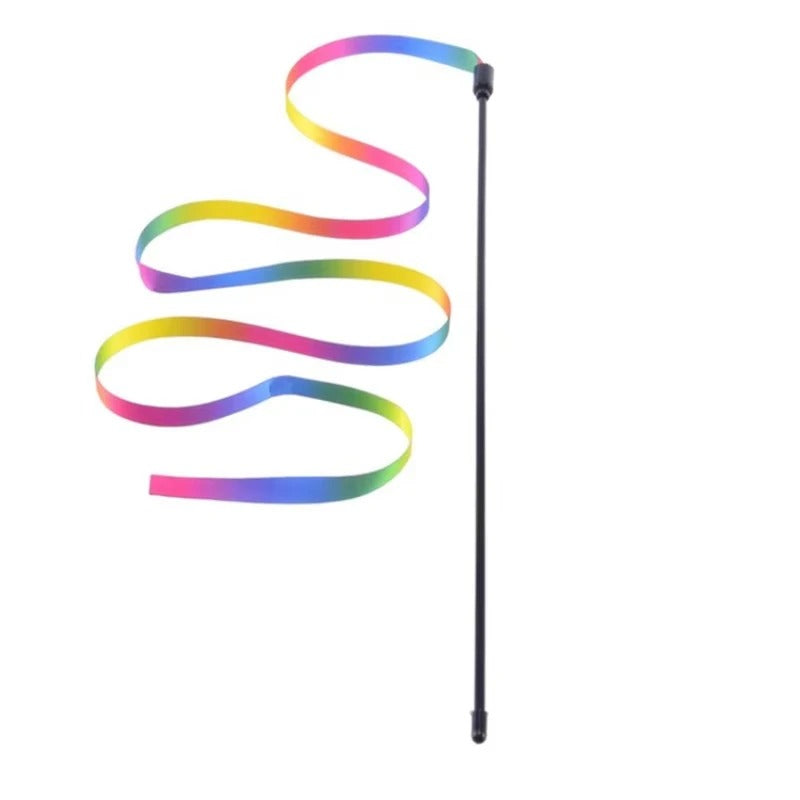Colorful Feather Teaser Cat Toy Wand