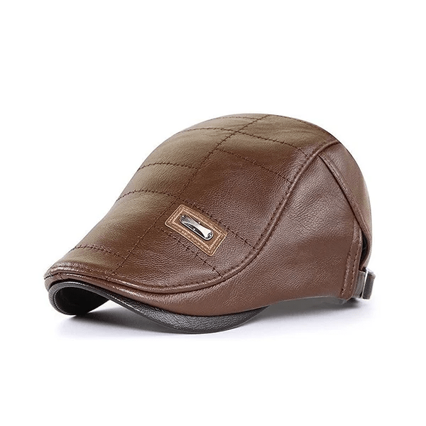 Classic Leather Beret Hat