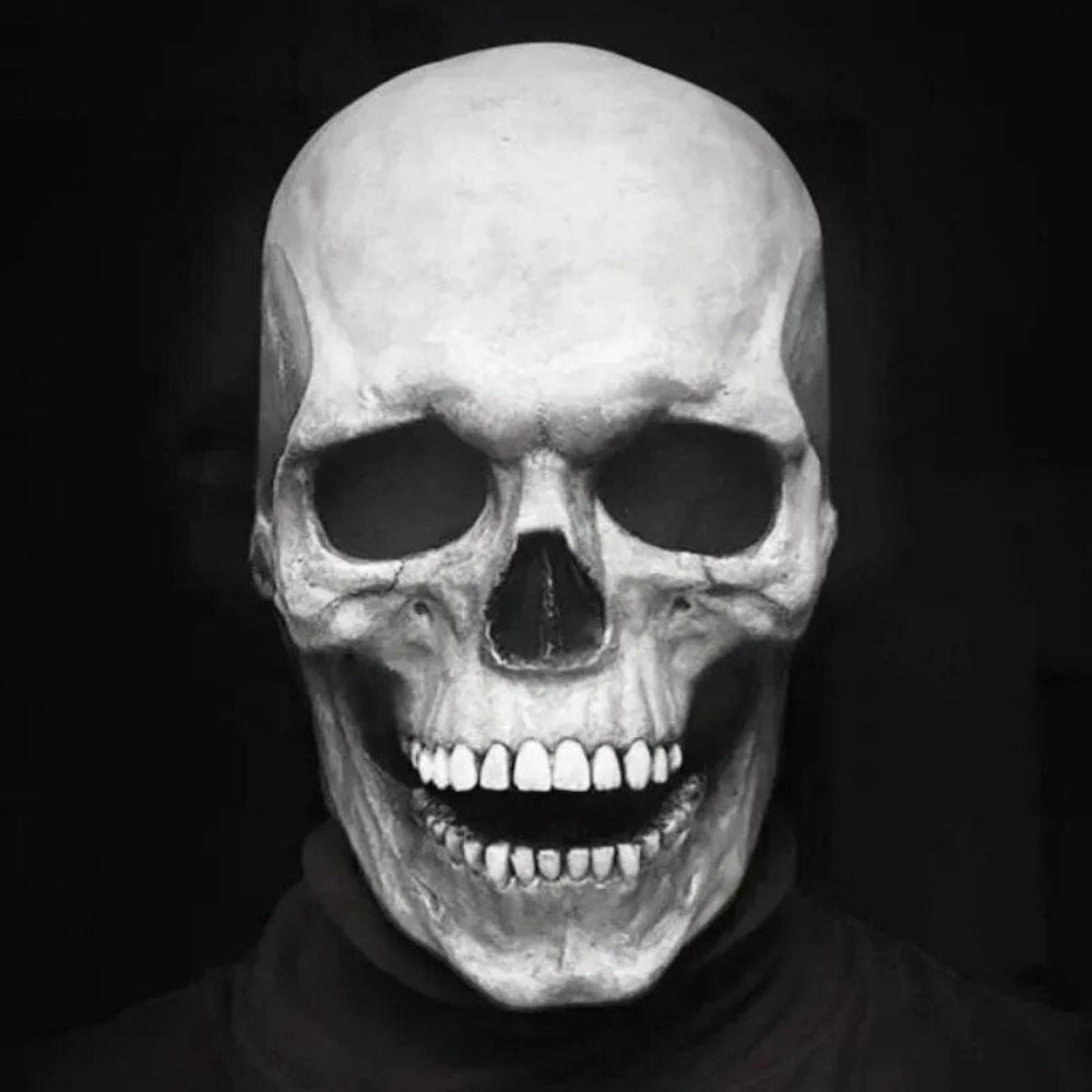 Spooky Skull Latex Full Face Mask Costume