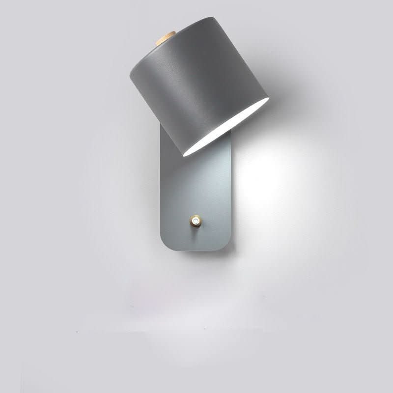Simple White LED Wall Lamp with On/Off Switch