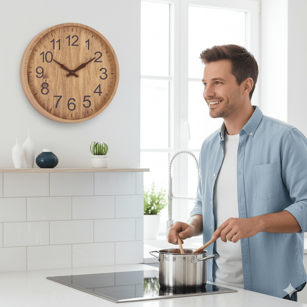 Quiet Rustic Wooden Wall Clock with Natural Beauty