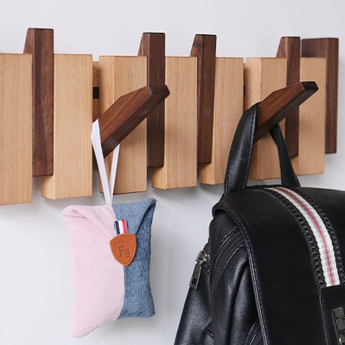 Classic Wooden Coat Rack with Storage