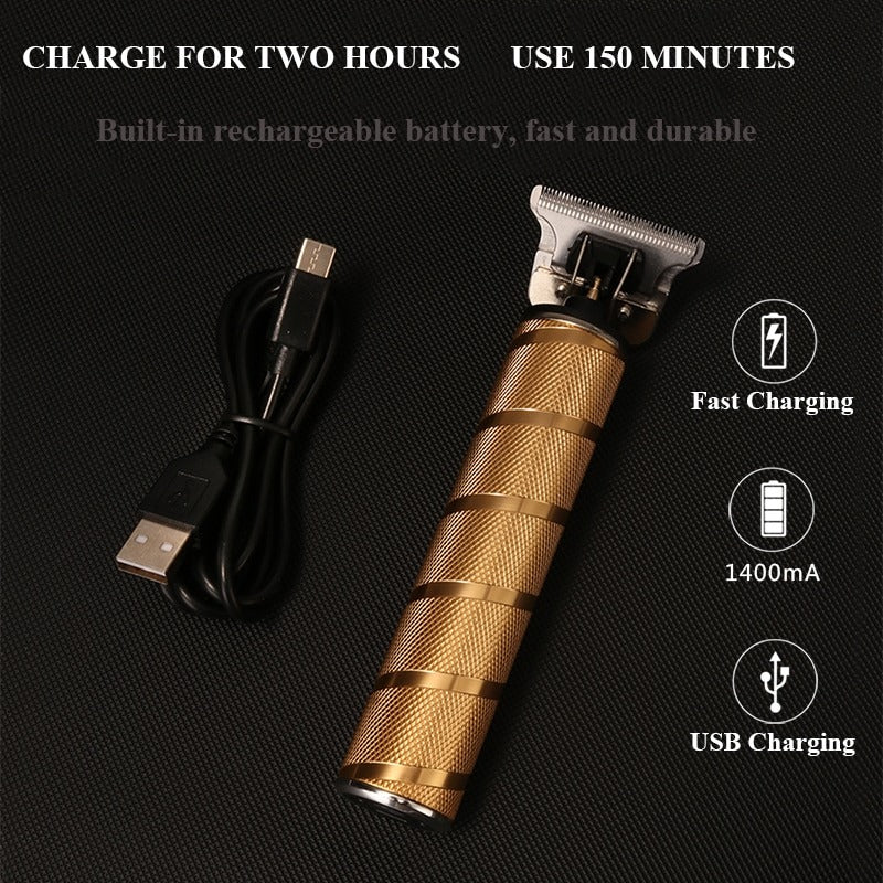 Premium Mens Grooming Clippers Gold Kit