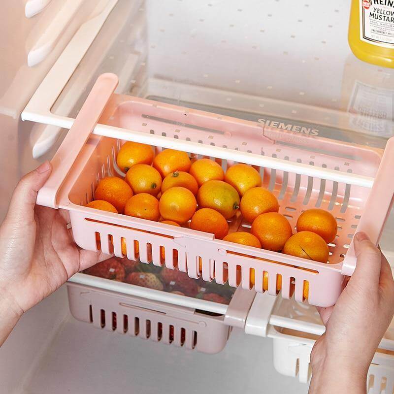 Space Saving Adjustable Refrigerator Storage Bin