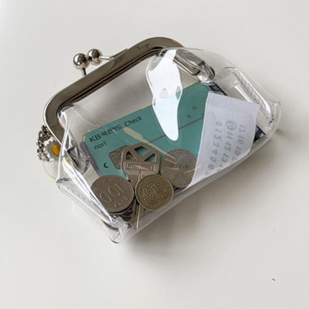Clear Simple Metal Lip Clutch - Befez
