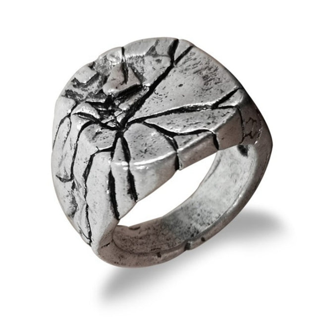 Edgy Dark Stone Distressed Ring - Befez