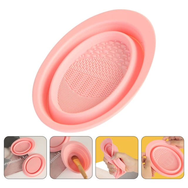 Portable Collapsible Makeup Brush Cleaning Dish - Befez