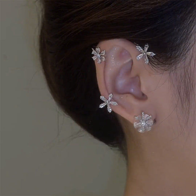 Shining Crystal Rotating Windmill Earrings - Befez