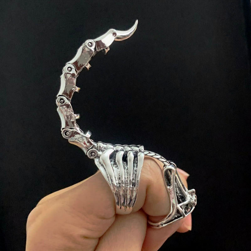 Edgy Black Scorpion Silver Ring - Befez
