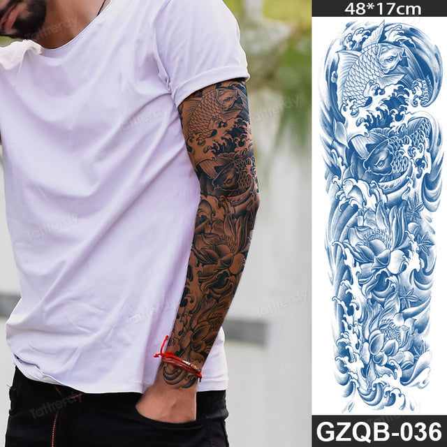 Vibrant Cultural Arm Sleeve Temporary Tattoo - Befez