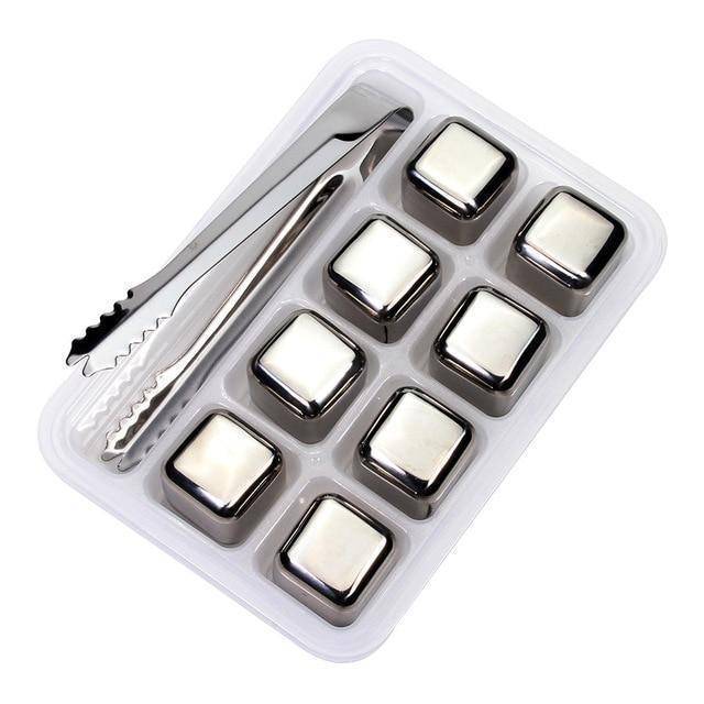 Premium Metal Ice Cubes - Reusable Cooler Stones