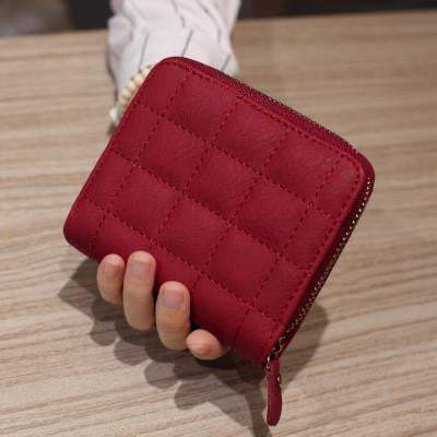 Stylish Plaid PU Leather Phone Wallet Card Purse