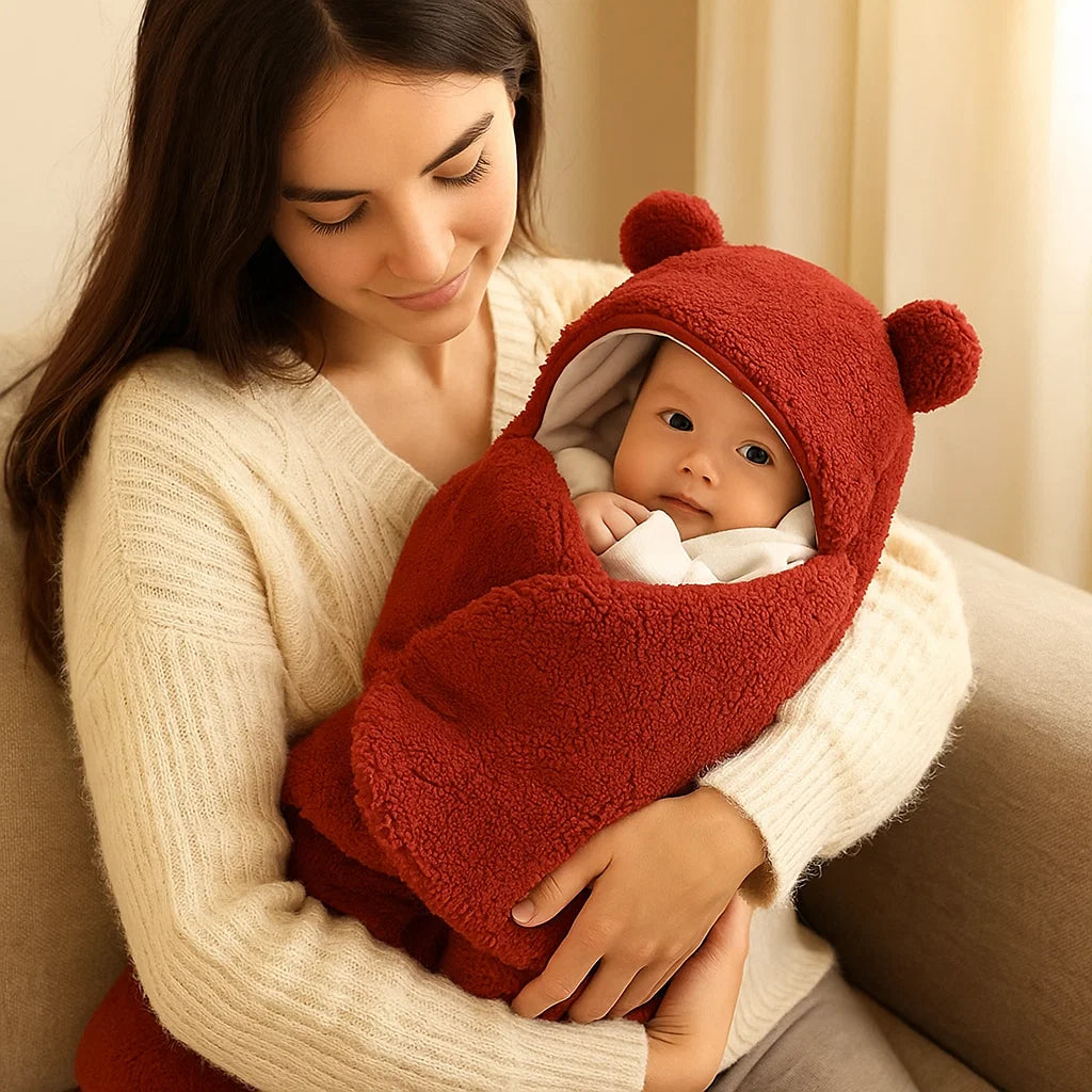 Adorable Bear Baby Blanket and Pajama Set