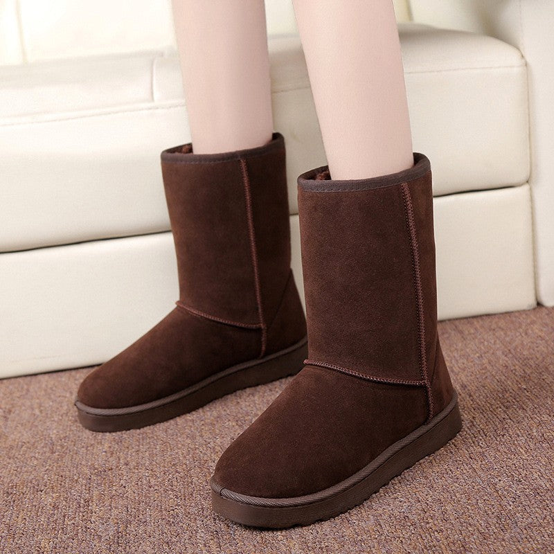 Warm Waterproof Women's Snow Boots with Fleece Lining