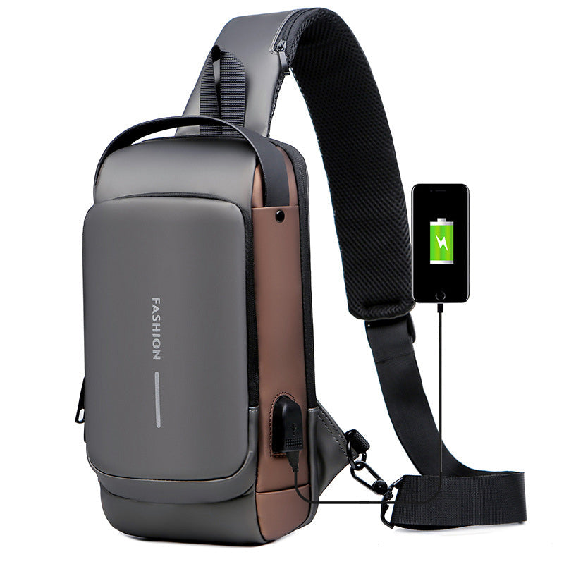 Secure USB Charge Crossbody Athletic Backpack Bag
