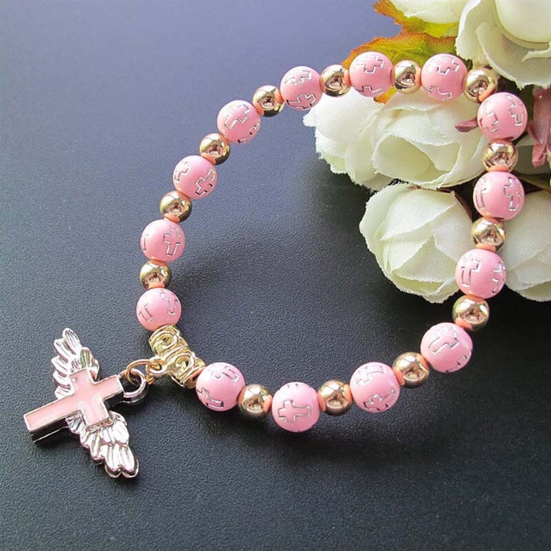 Delicate Wing Shaped Cross Necklace
