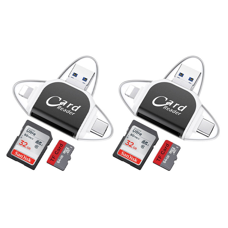 Versatile 4-in-1 Multiport SD Card Adapter