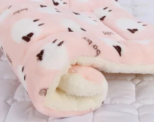 Cozy Plush Kitten Throw Blanket