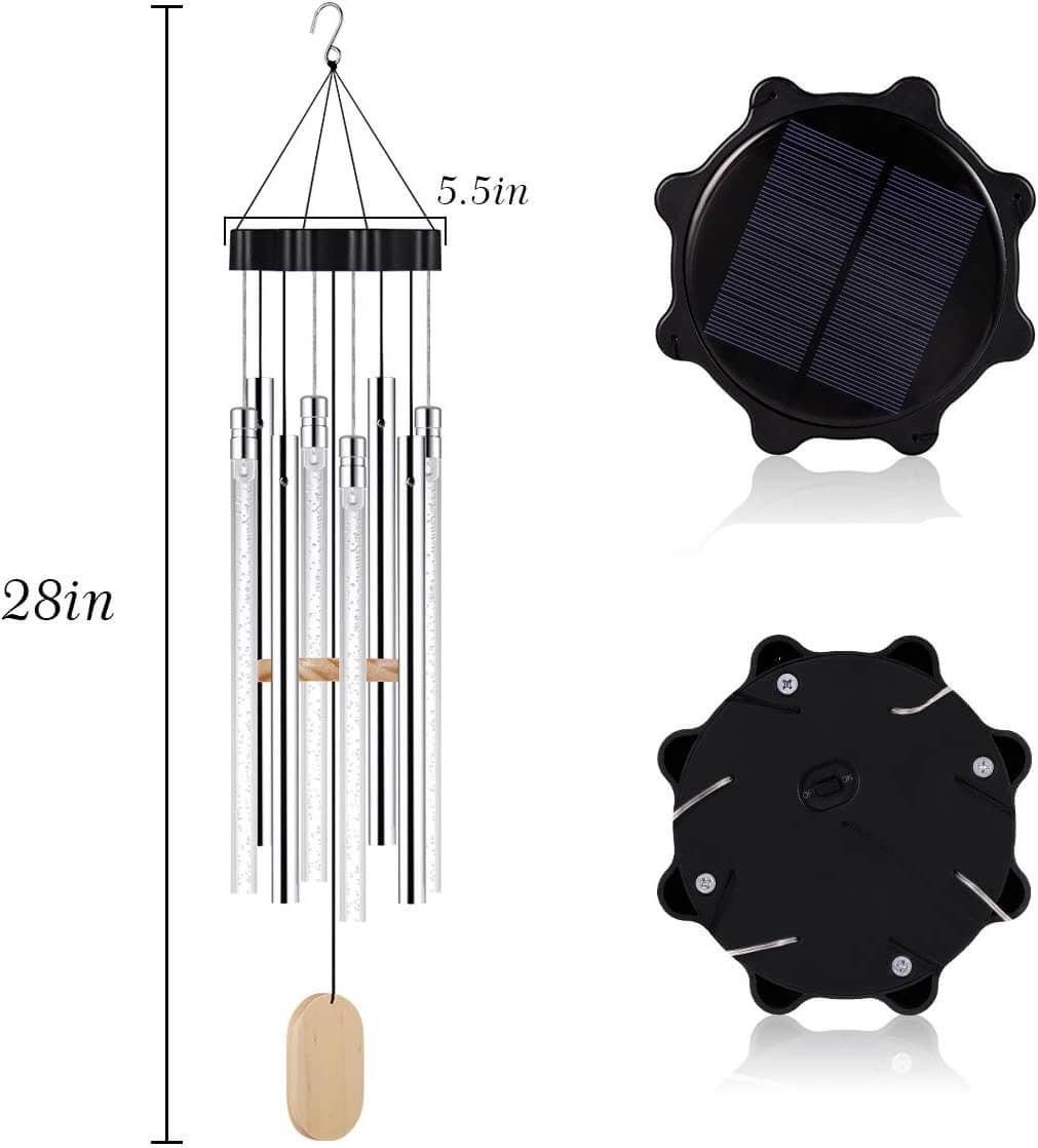 Vibrant Outdoor Wind Chime with LED Light and Melody