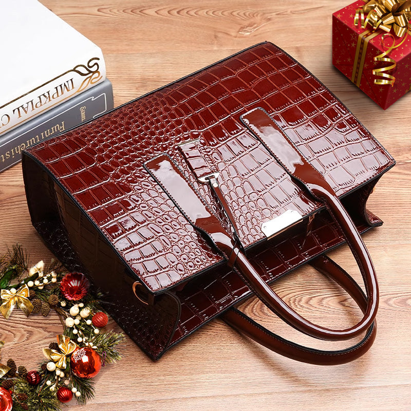 Luxury Crocodile Pattern Tote Bag