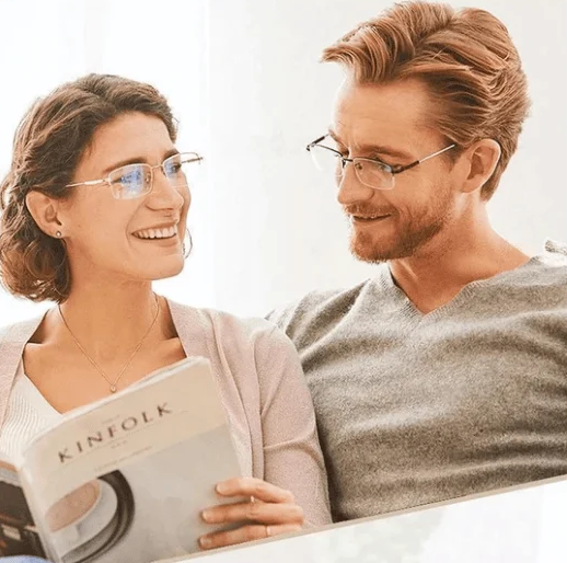 Smart Reading Glasses with Progressive Lenses & Blue Light Blocker