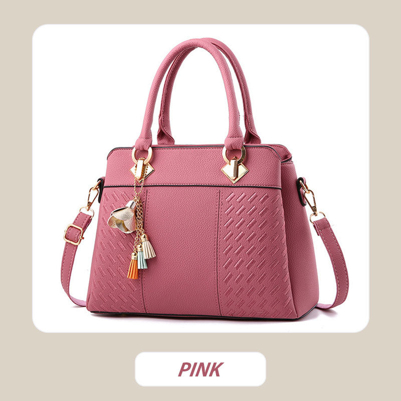Stylish Ladies Handbag with Chain Tassel Detail