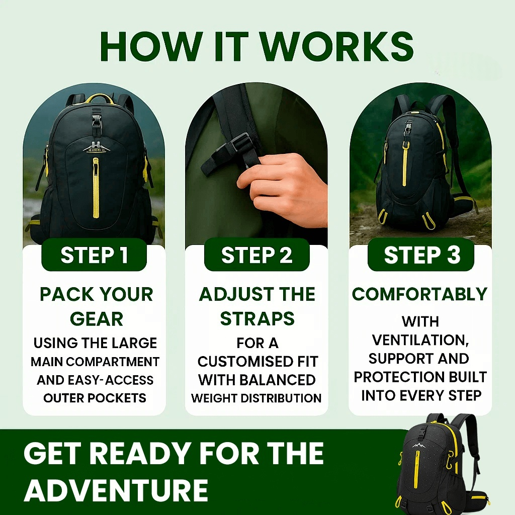 Waterproof 40L Hiking Backpack for Outdoor Travel
