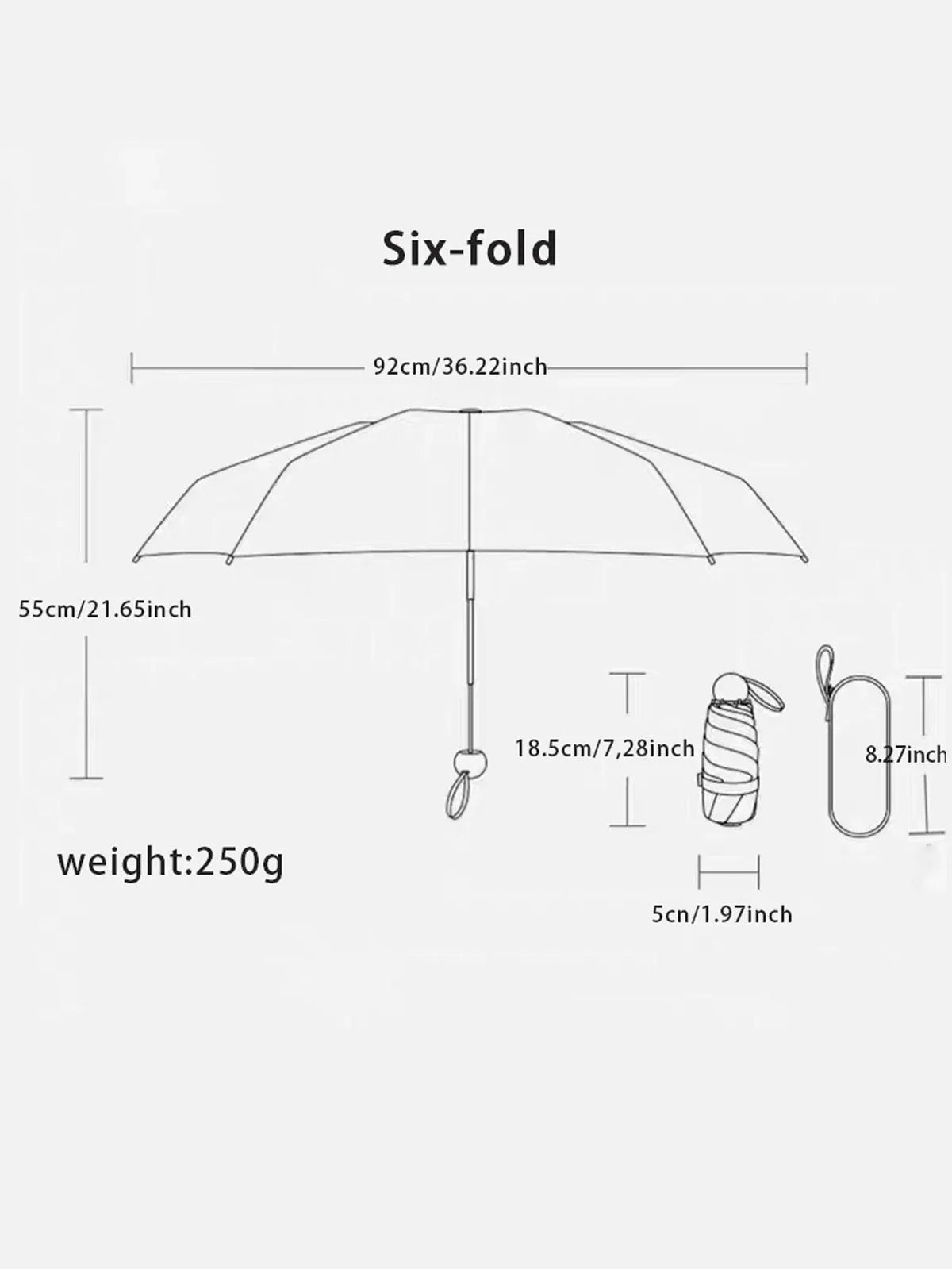 Compact Windproof Waterproof Travel Umbrella