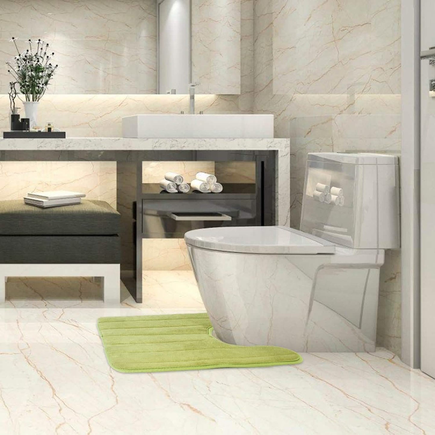 Contoured Anti-Slip Bathroom Mat